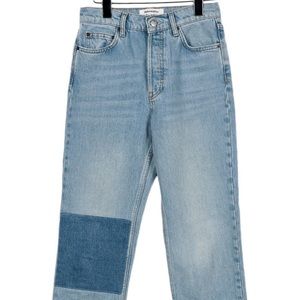 Reformation Patch High Rise Straight Jeans